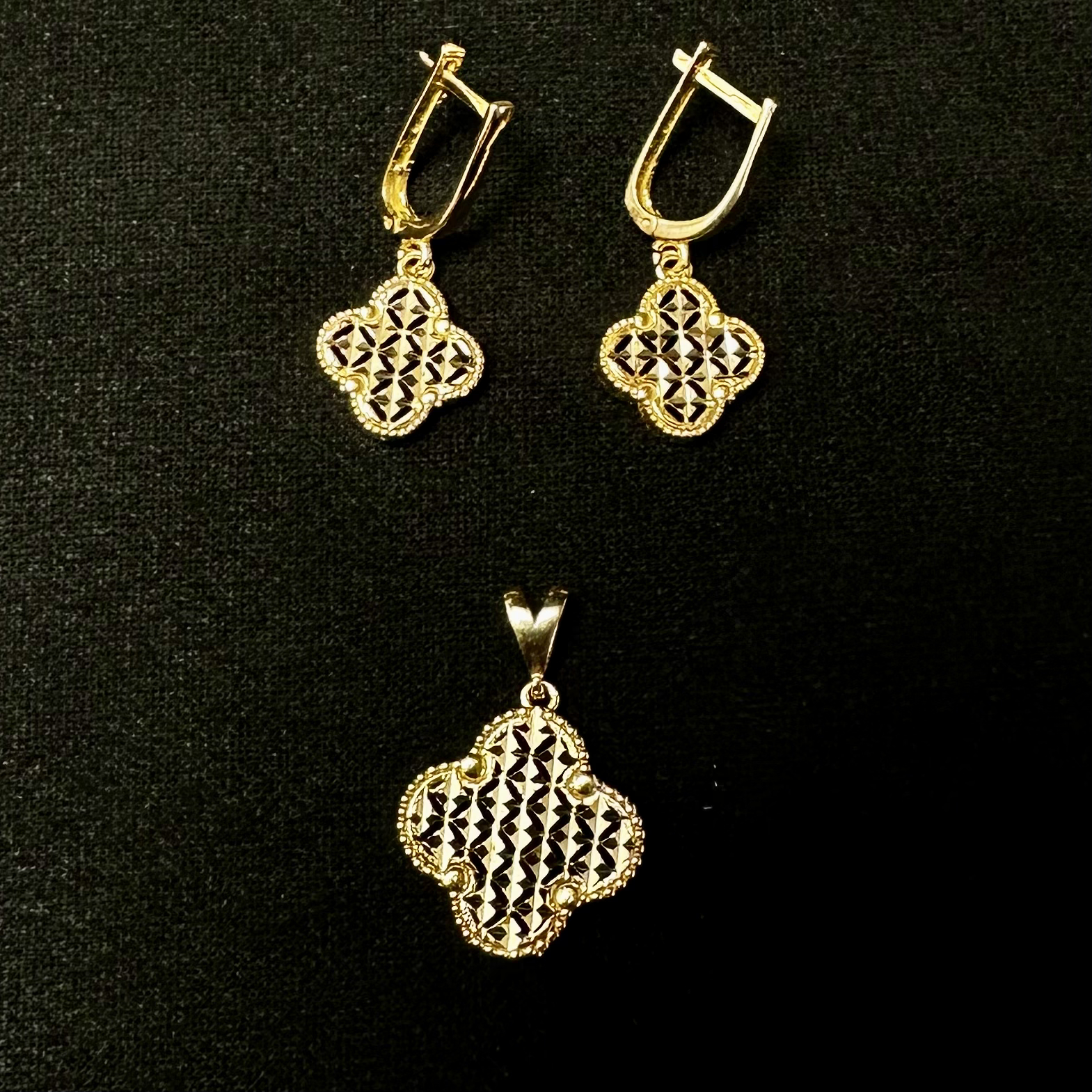 نیم ست ون کلیف با تراش شطرنجی